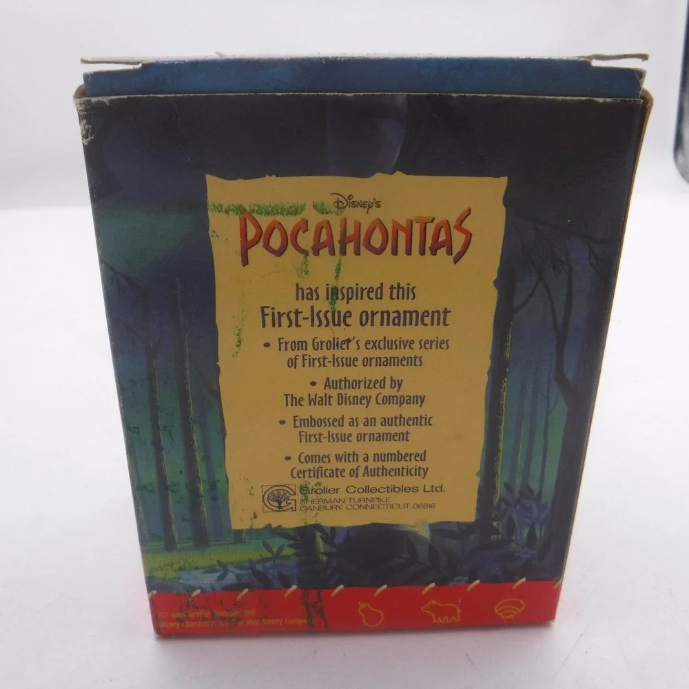 Disney Pocahontas‎ Ornament Grolier Collectibles First Issue Vintage Boxed 1995